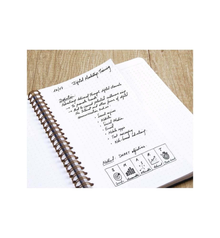 CLAIREFONTAINE - Bloc-notes AgeBag A5+, dotted, gris