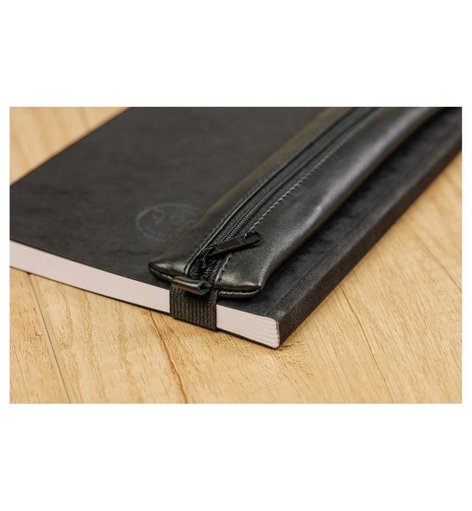 CLAIREFONTAINE - Etui AgeBag Leder Schwarz