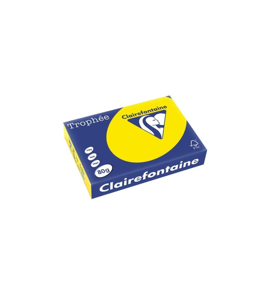 CLAIREFONTAINE - Trophée A4, Neongelb, 80 g/m²,500