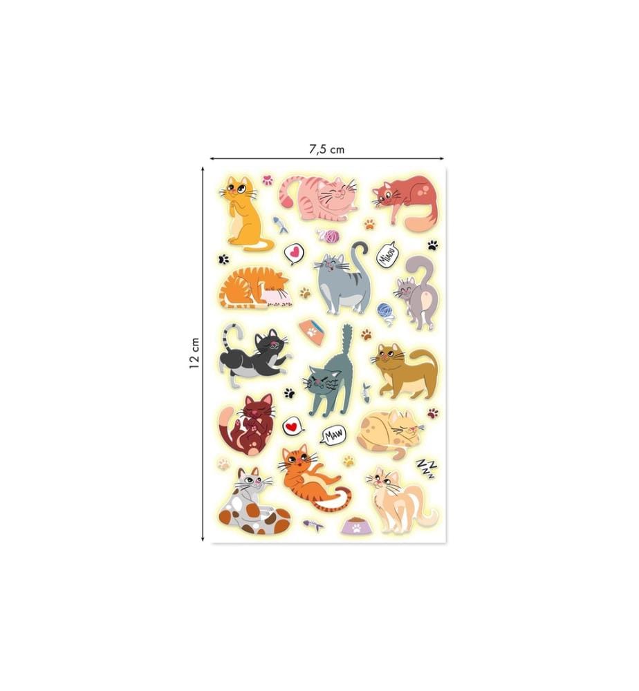 CLAIREFONTAINE - Motivsticker Phospho Katzen