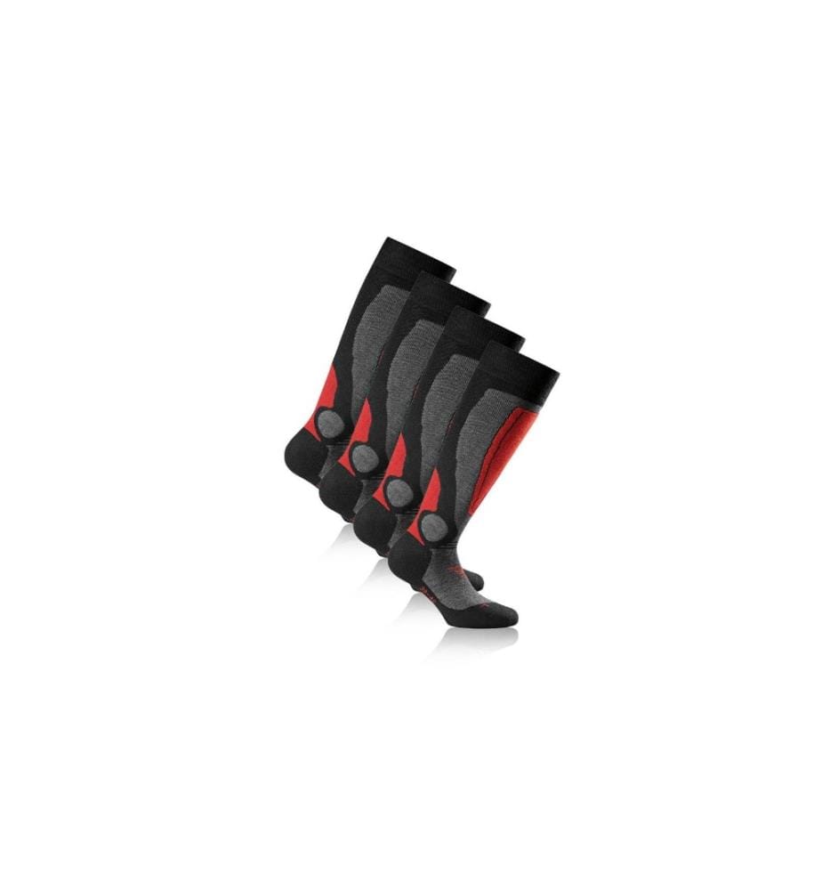 ROHNER - Socks Calze da sci Rouge/Noir paquet de 2