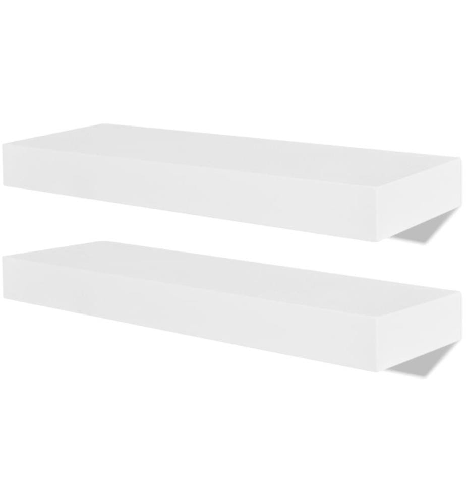 Wandregale 2 Stk. MDF Weiss
