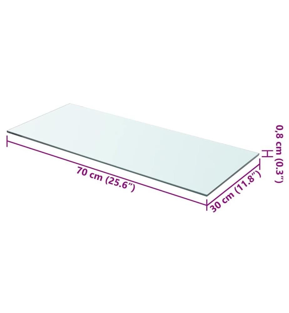 Regalboden Glas Transparent 70x30 cm