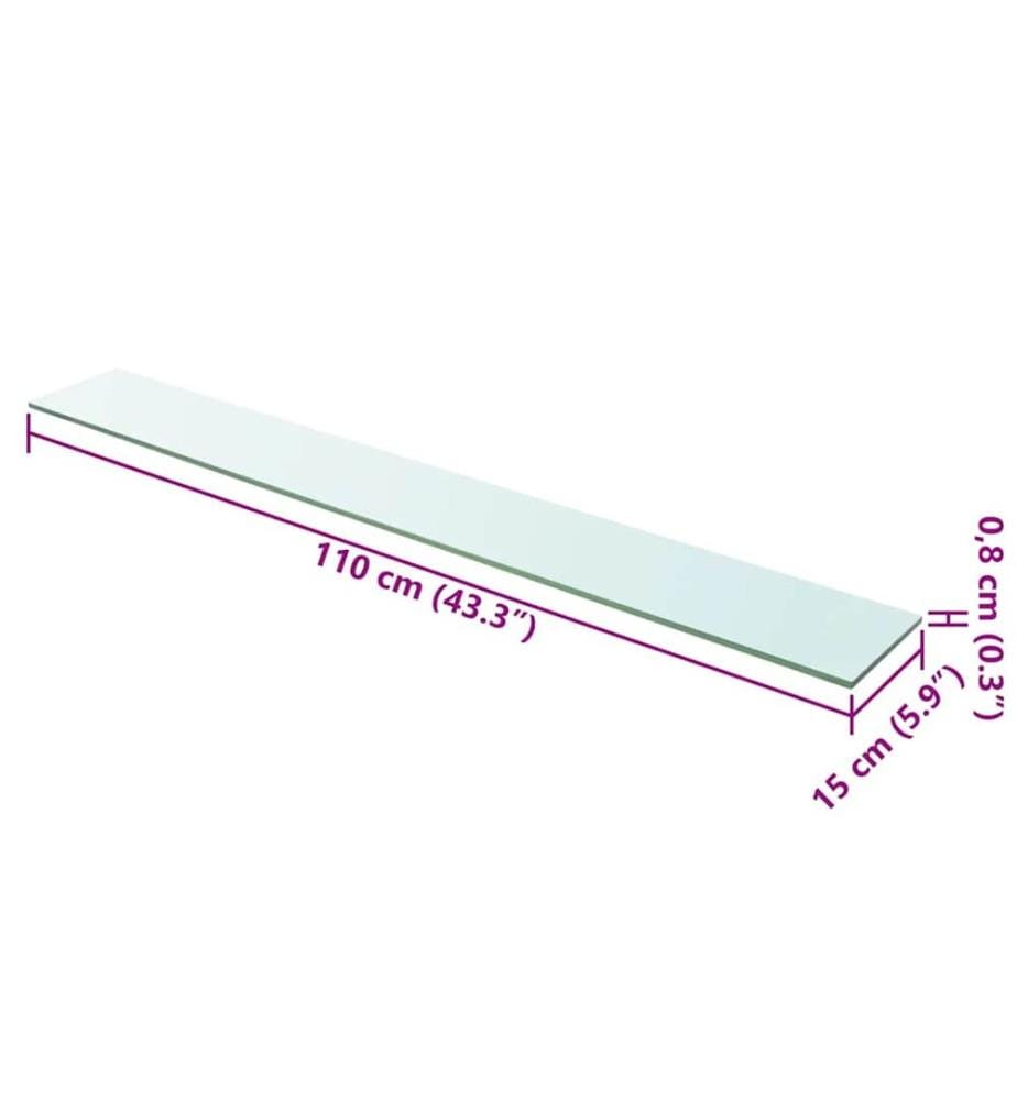 Regalboden Glas Transparent 110x15 cm