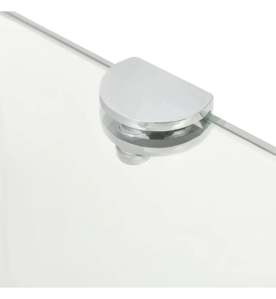 Eckablage mit Verchromten Halterungen Glas Transparent 45x45 cm
