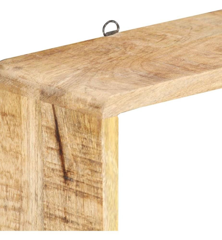 3-tlg. Würfel-Wandregal-Set Massivholz Mango