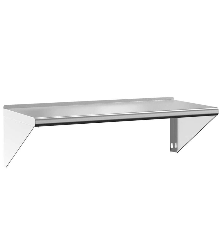 Wandregal 100x45x31 cm Silbern Edelstahl