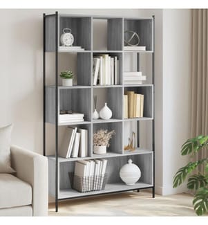 Bücherregal Grau Sonoma 102x28x172 cm Holzwerkstoff