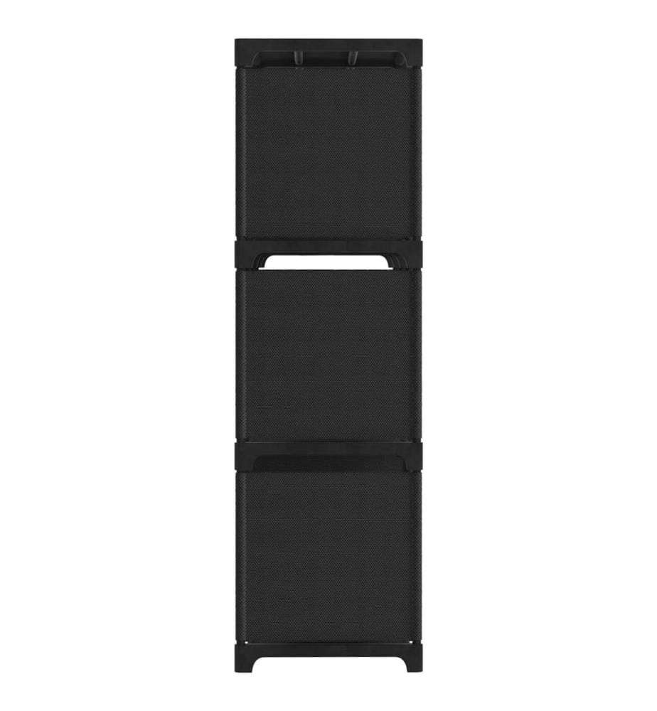 Würfelregal mit 9 Fächern Schwarz 103x30x107,5 cm Stoff