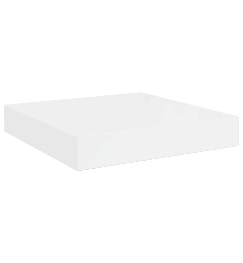 Schweberegal Hochglanz-Weiss 23x23,5x3,8 cm MDF