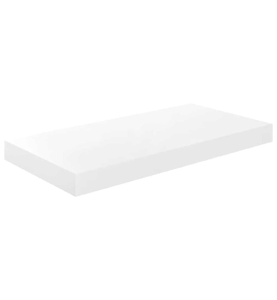 Schweberegal Hochglanz-Weiss 50x23x3,8 cm MDF