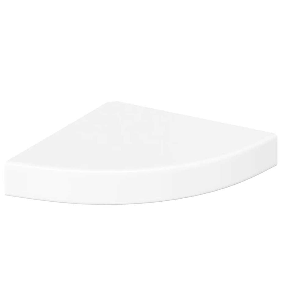 Schwebendes Eckregal Hochglanz-Weiss 25x25x3,8 cm MDF