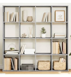 Bücherregal Grau Sonoma 137,5x29x137,5 cm Holzwerkstoff