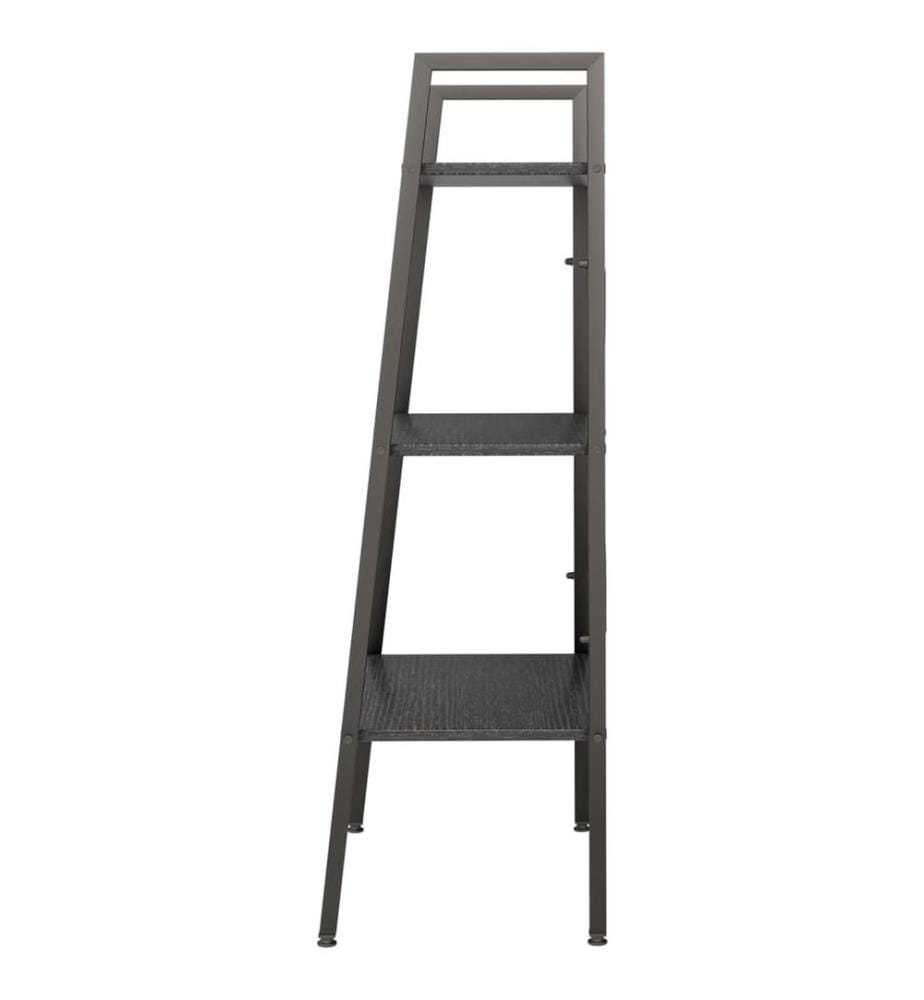 Standregal mit 3 Böden Schwarz 56x35x108 cm