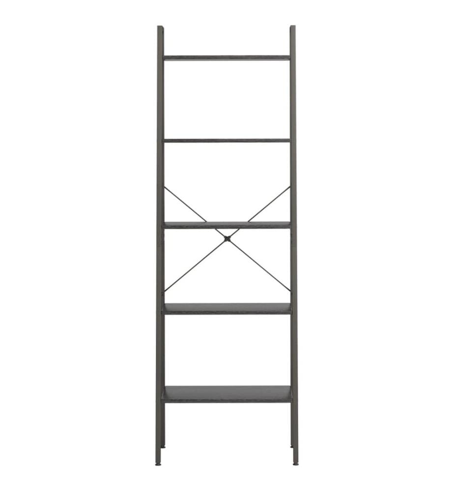 Standregal mit 5 Böden Schwarz 56x35x174 cm