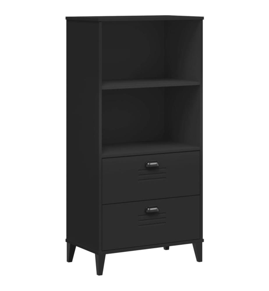 Bücherschrank VIKEN Schwarz 60x35x123 cm Holzwerkstoff