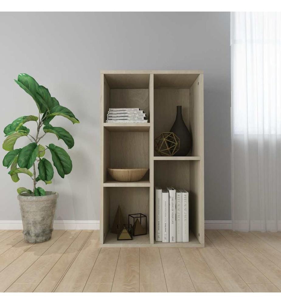 Bibliothèque/Buffet Chêne sonoma 50x25x80 cm Bois d'ingénierie