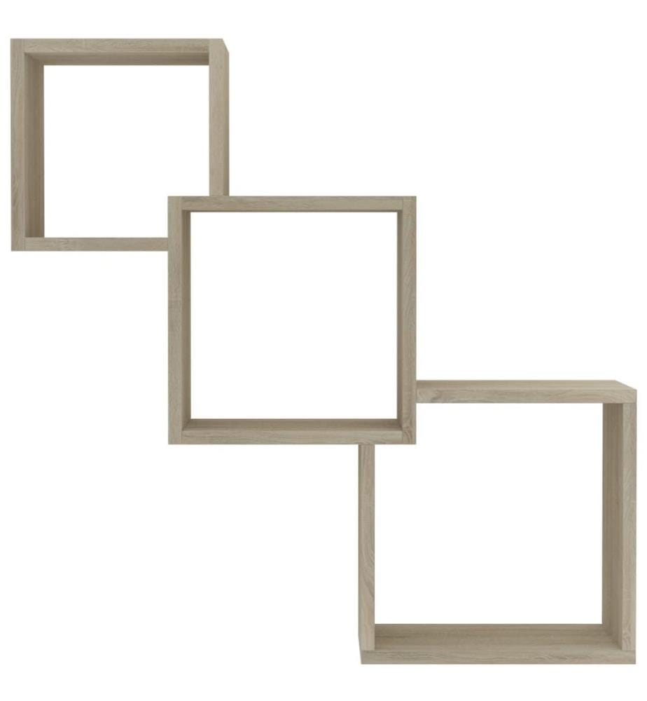 Cube Wandregale Sonoma-Eiche 68x15x68 cm Holzwerkstoff
