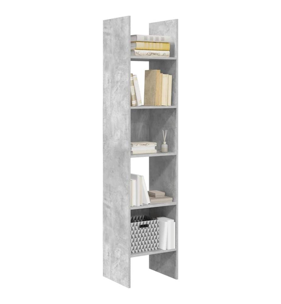 Bibliothèque Gris béton 40x35x180 cm Bois d'ingénierie