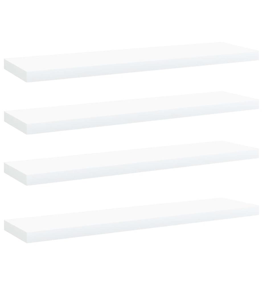 Bücherregal-Bretter 4 Stk. Weiss 40x10x1,5 cm Holzwerkstoff