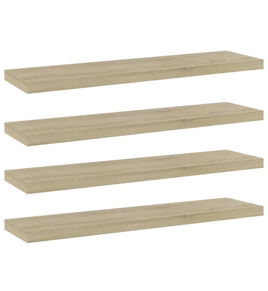 Bücherregal-Bretter 4 Stk. Sonoma-Eiche 40x10x1,5 cm