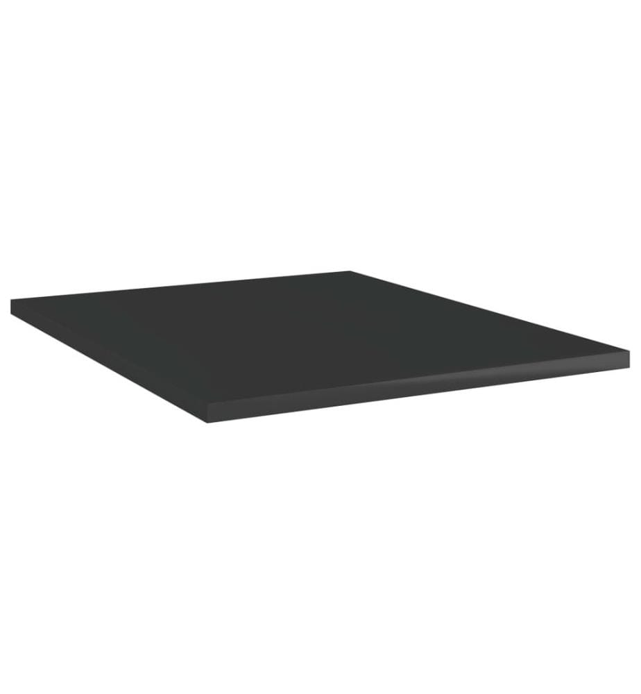 Bücherregal-Bretter 8 Stk. Hochglanz-Schwarz 40x50x1,5 cm