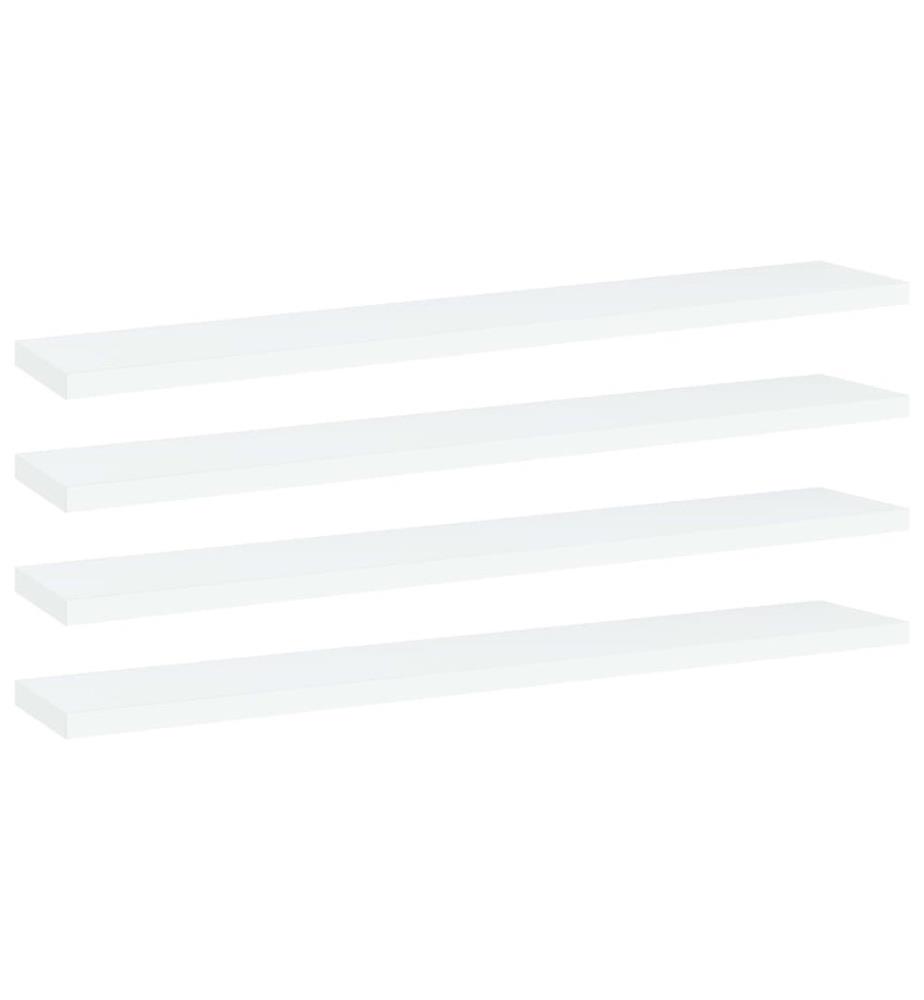 Bücherregal-Bretter 4 Stk. Weiss 60x10x1,5 cm Holzwerkstoff
