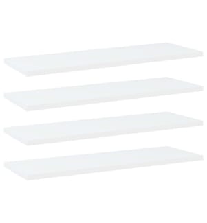 Bücherregal-Bretter 4 Stk. Weiss 60x20x1,5 cm Holzwerkstoff