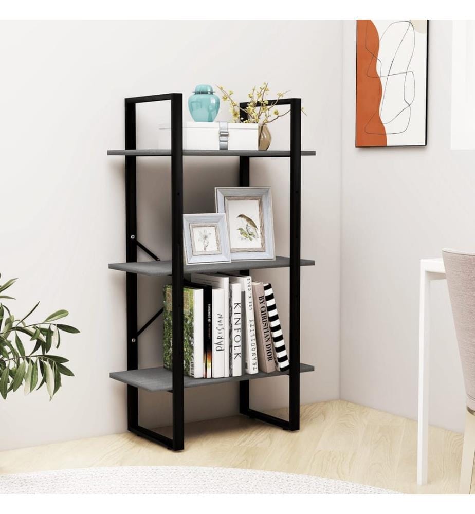 Étagère de rangement Gris 60x30x105 cm Bois de pin massif