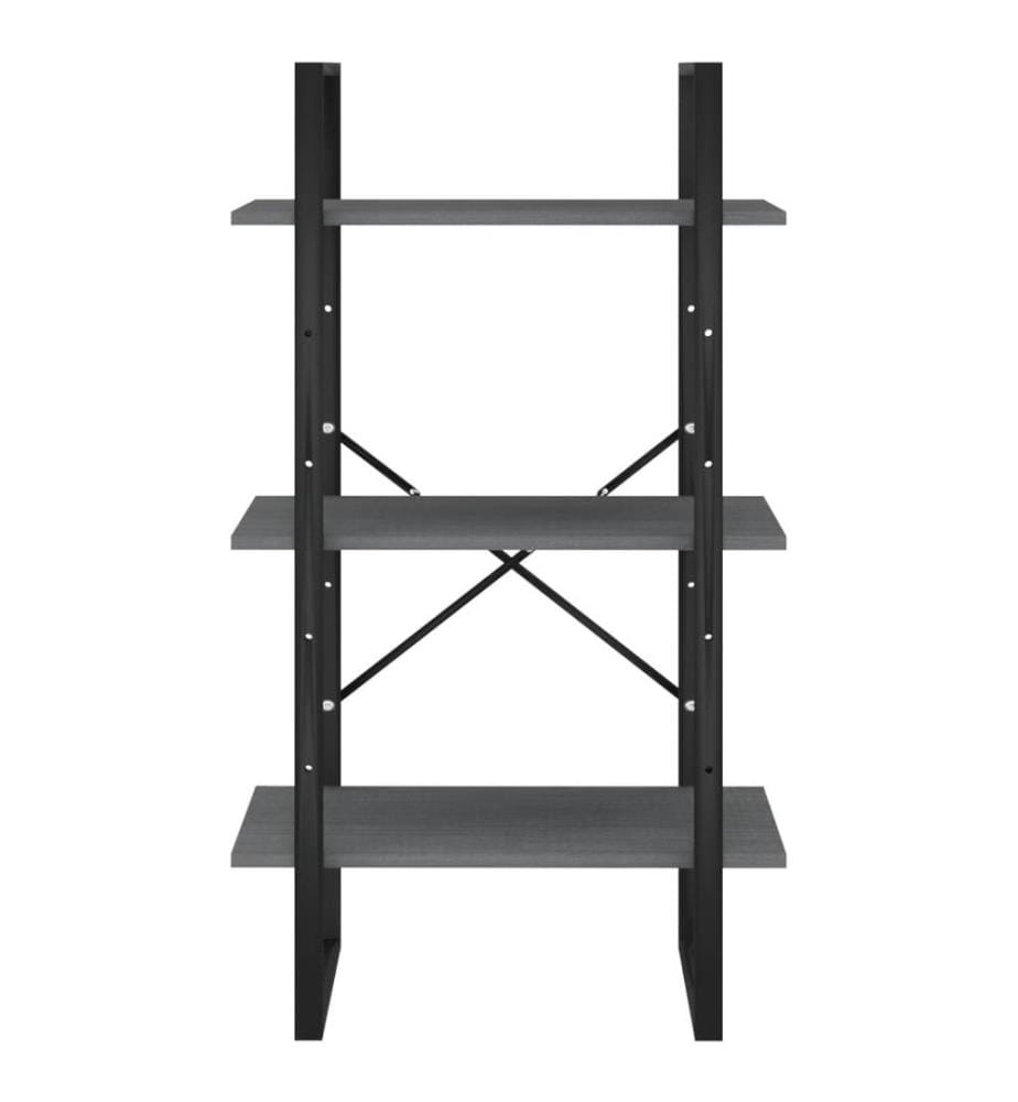 Étagère de rangement Gris 60x30x105 cm Bois de pin massif
