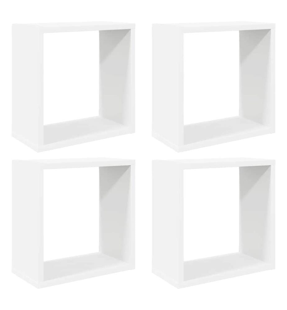 Würfelregale 4 Stk. Weiss 30x15x30 cm