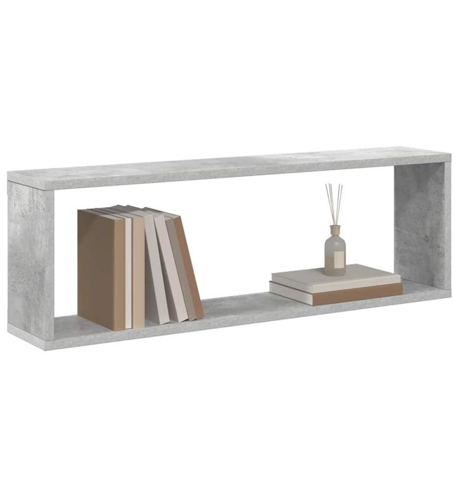 Würfelregale 4 Stk. Betongrau 80x15x26,5 cm Holzwerkstoff