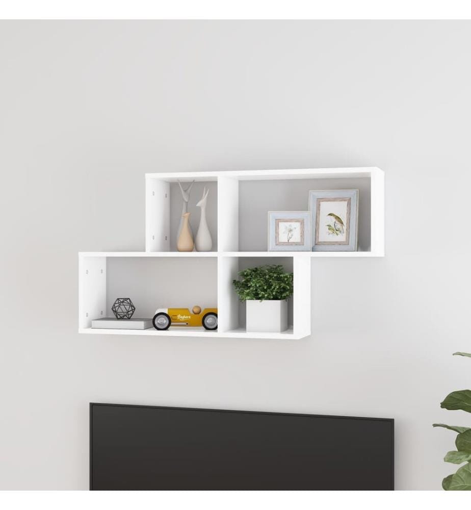 Wandregal Weiss 100x18x53 cm Holzwerkstoff