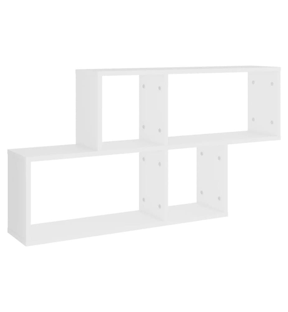 Wandregal Weiss 100x18x53 cm Holzwerkstoff
