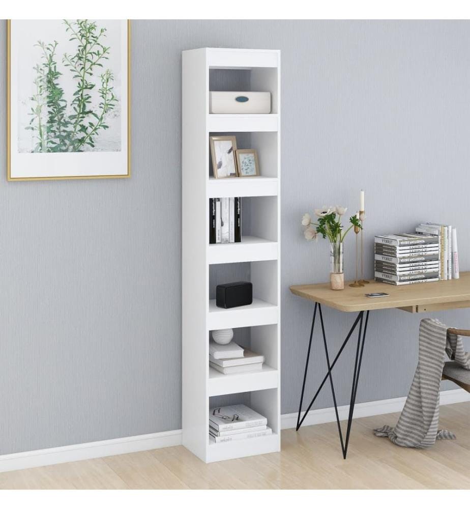 Bücherregal/Raumteiler Weiss 40x30x198 cm