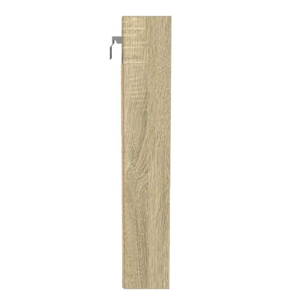 Vitrinenschrank Sonoma-Eiche 100x8,5x50 cm Holzwerkstoff