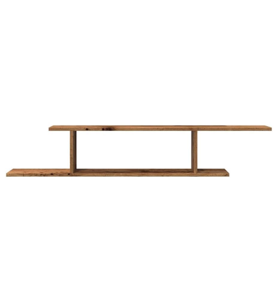 TV-Wandregal Altholz-Optik 125x18x23 cm Holzwerkstoff