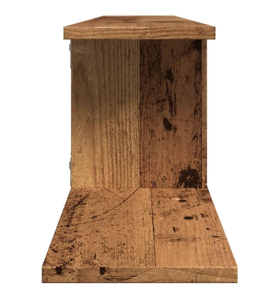 TV-Wandregal Altholz-Optik 125x18x23 cm Holzwerkstoff