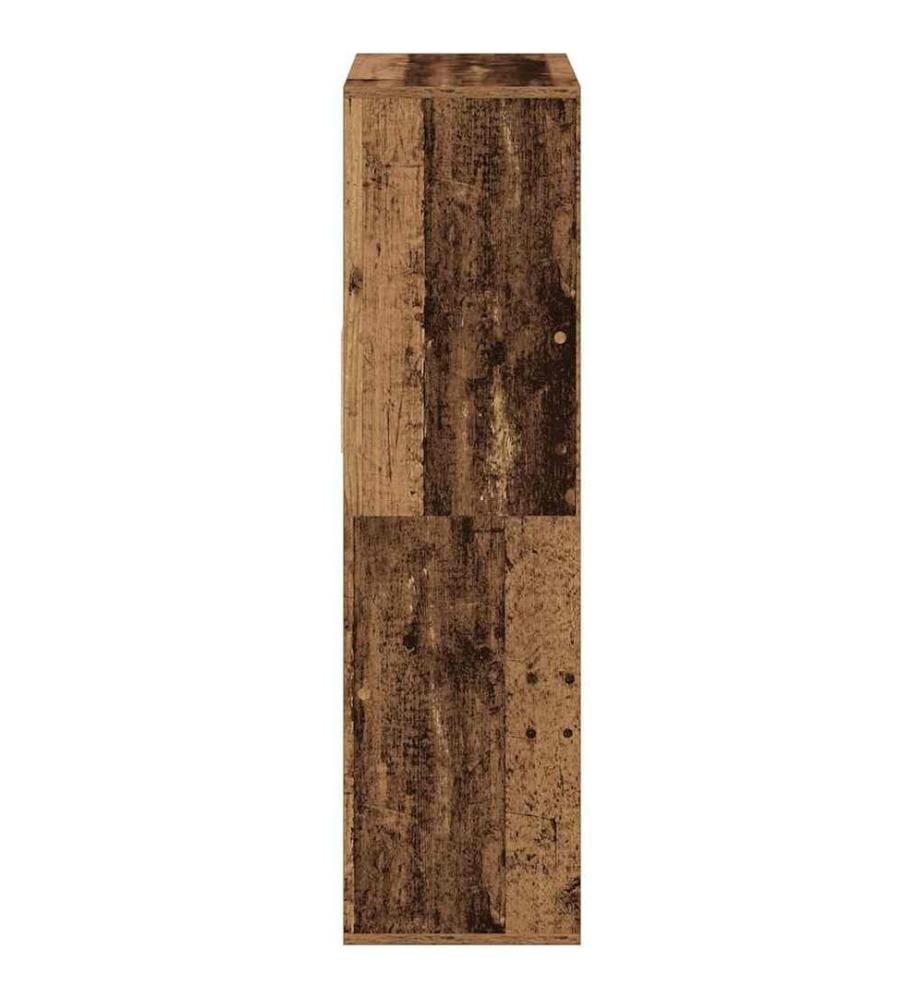 Bibliothèque vieux bois 66x31x112 cm bois d'ingénierie