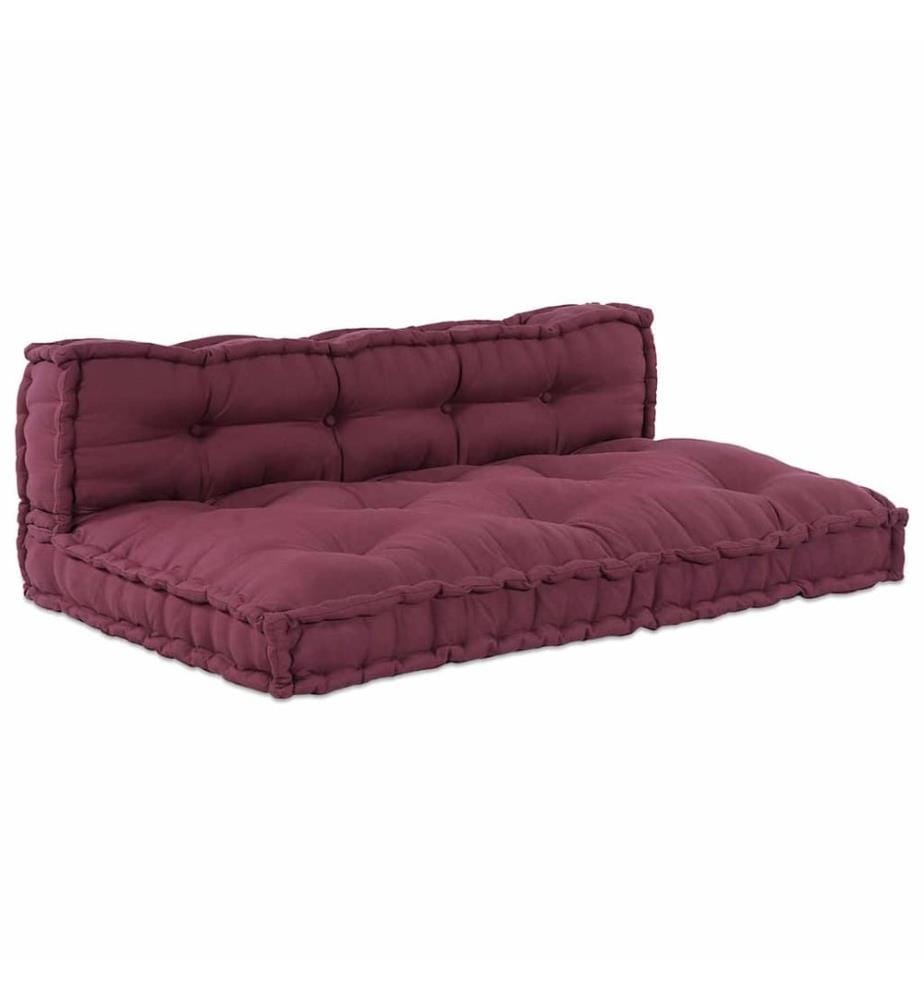 Pallet Sofa Kissen 2 pcs Kastanienbraun 120 x 80 x 38 cm Stoff