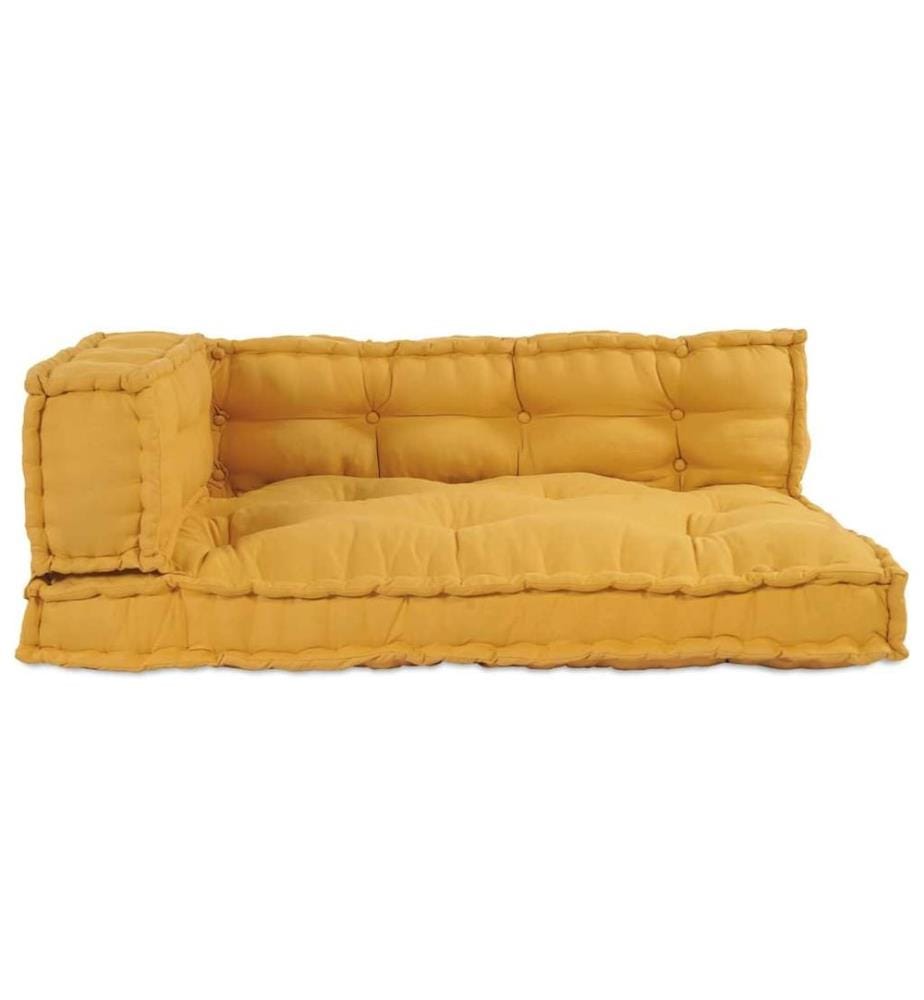 Pallet Sofa Cushion 3 pcs Yellow 120x80x38 cm
