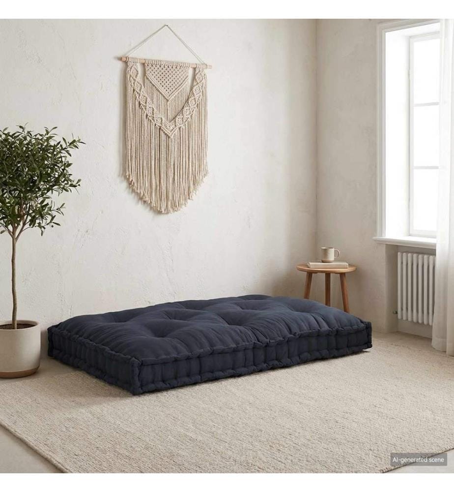 Pallet Sofa Kissen Anthrazit 120 x 80 x 12 cm Stoff
