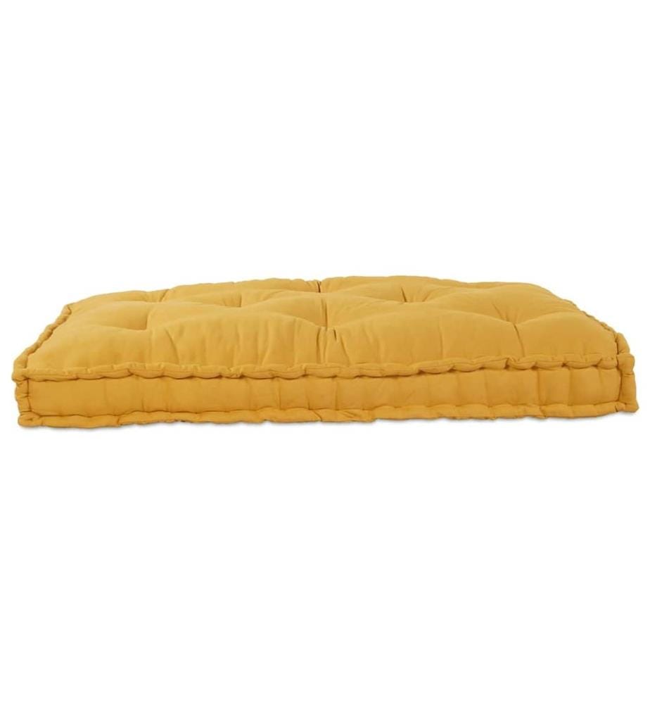 Pallet Sofa Kissen Gelb 120 x 80 x 12 cm Stoff