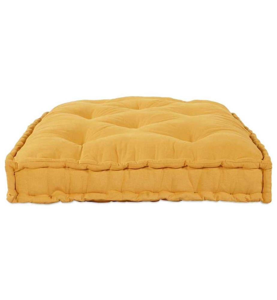 Pallet Sofa Kissen Gelb 120 x 80 x 12 cm Stoff