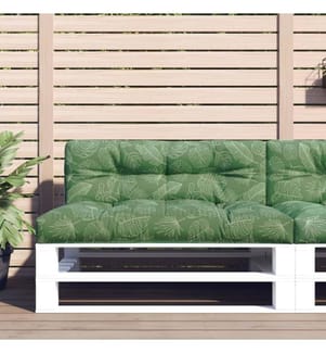 Palettenkissen Blattmuster 120x40x12 cm Stoff