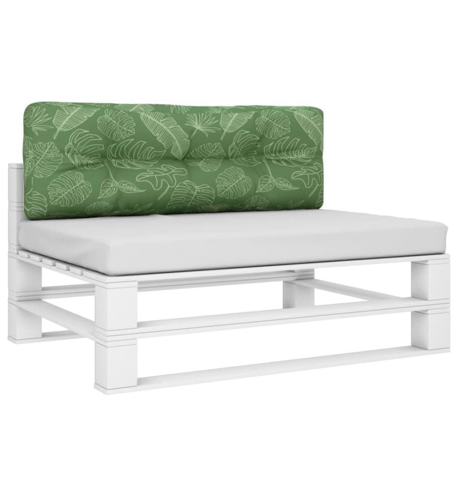 Palettenkissen Blattmuster 120x40x12 cm Stoff