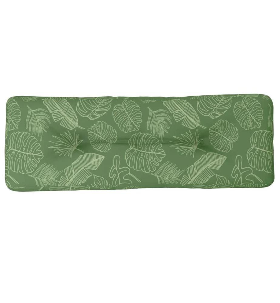 Palettenkissen Blattmuster 120x40x12 cm Stoff