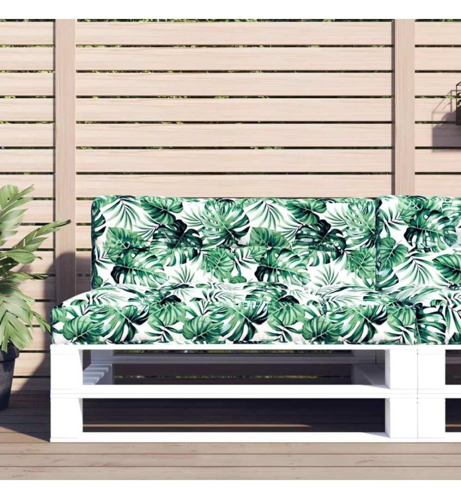 Palettenkissen Blattmuster 120x40x12 cm Stoff