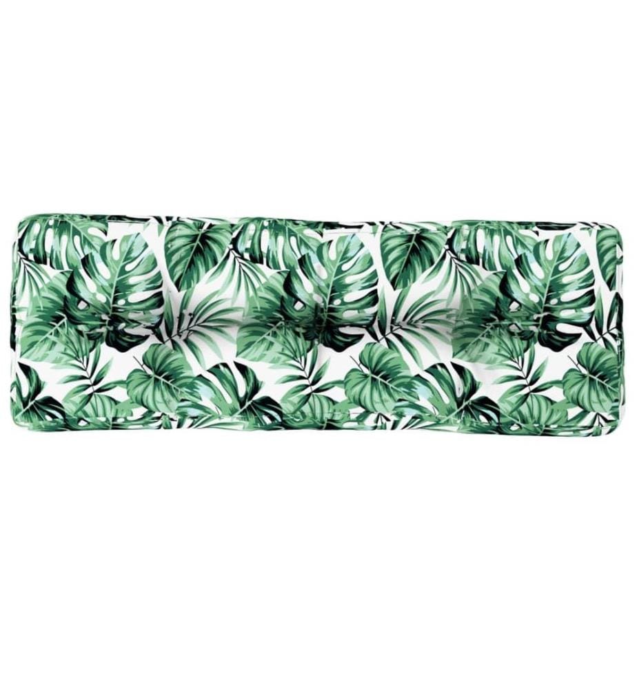 Palettenkissen Blattmuster 120x40x12 cm Stoff