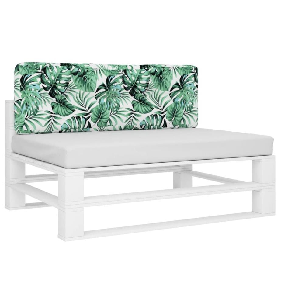 Palettenkissen Blattmuster 120x40x12 cm Stoff